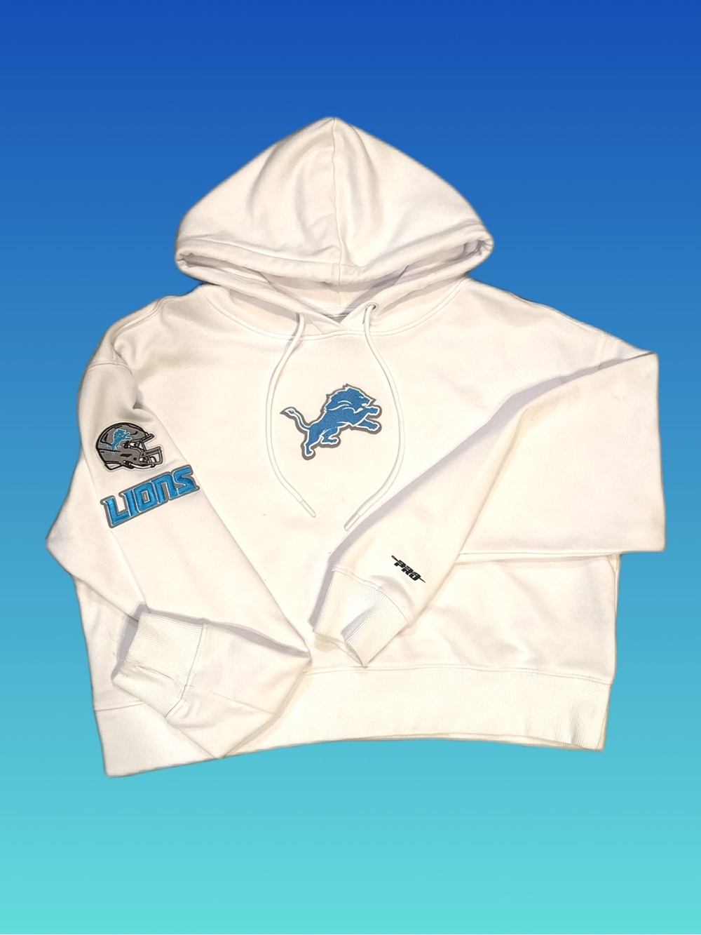 Detroit Lions White Pullover Hoodie - Women’s